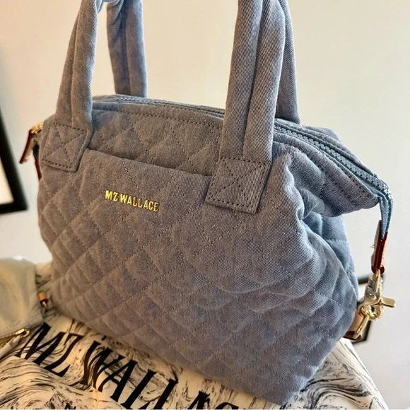 MZ Wallace Small Sutton Deluxe in True Light Denim VVVEUC! 𤩠- Picture 5 of 12